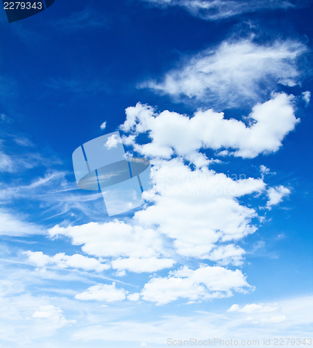 Image of Blue sky and clouds