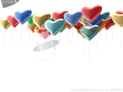 Image of Rainbow heart balloons