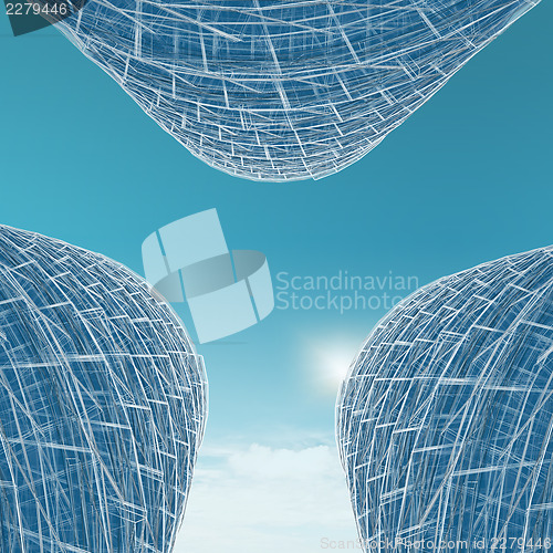 Image of Three skyscrapers