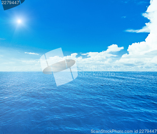 Image of Blue sea and sky