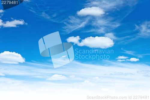 Image of Blue sky and clouds