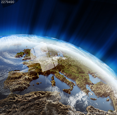 Image of Europe 3d landscape