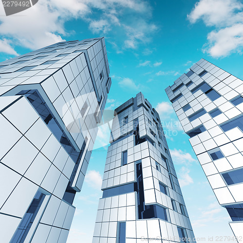 Image of Skyscrapers 3d render