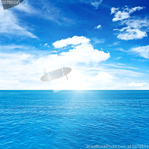 Image of Tropical clouds and sea