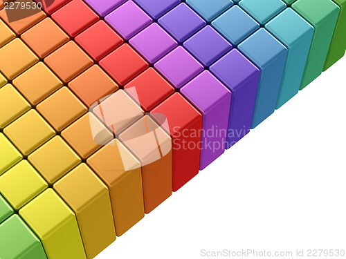 Image of Colorful rainbow cubes
