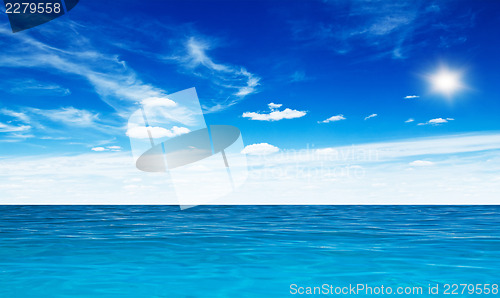 Image of Cloudy sky and sea