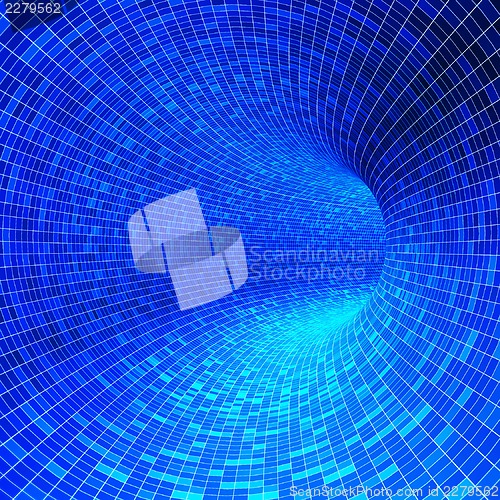 Image of Blue mosaic tunnel