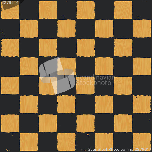 Image of Grunge chessboard vector background.