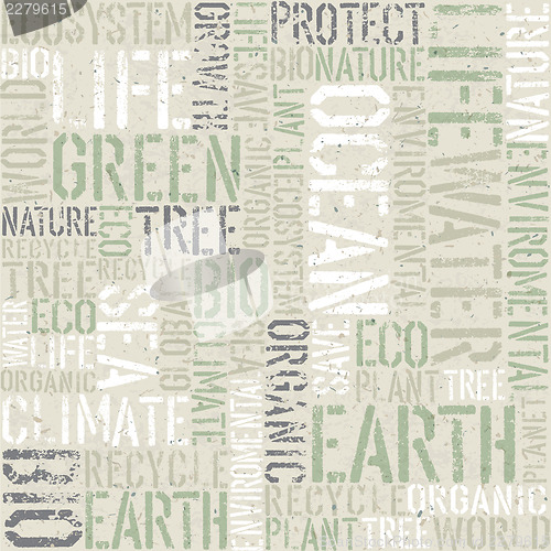 Image of Ecology themed seamless pattern, vector, EPS10