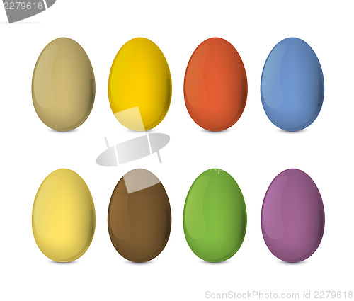 Image of Easter eggs set. Colorful, realistic vector illustration, EPS10.