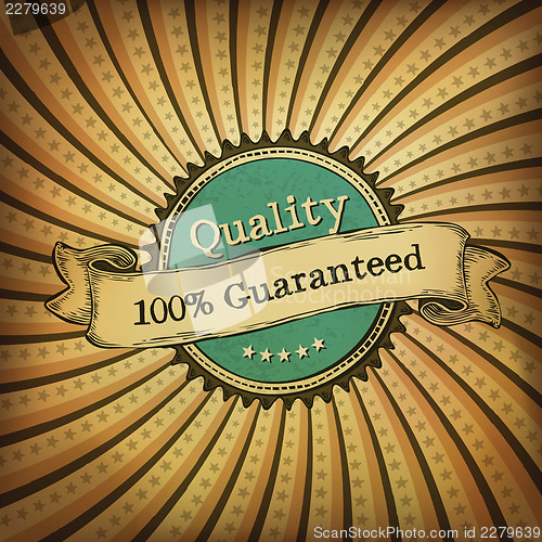 Image of Vintage rays background with retro label. Vector, EPS10