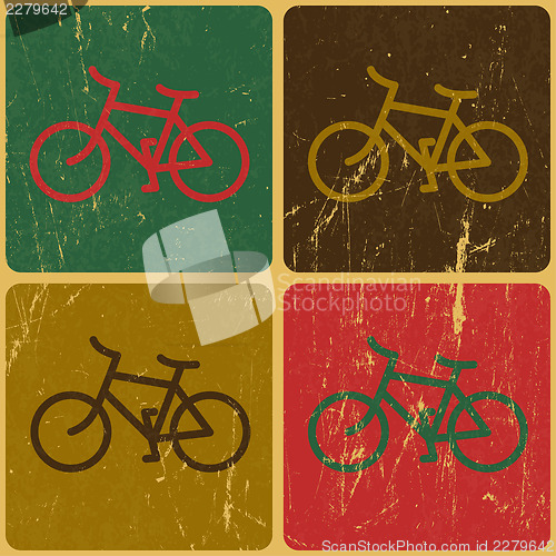 Image of Retro bicycle background, vector