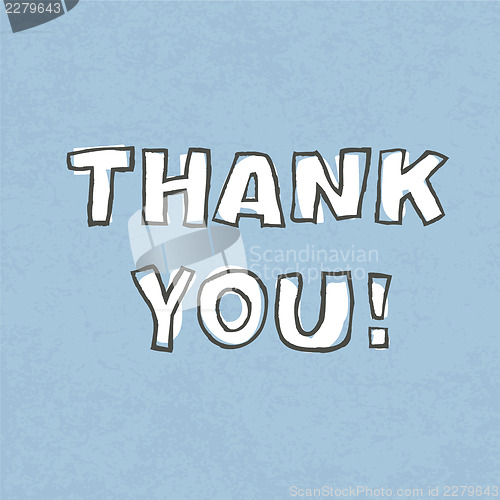 Image of Thank you. Vector illustration, EPS 10