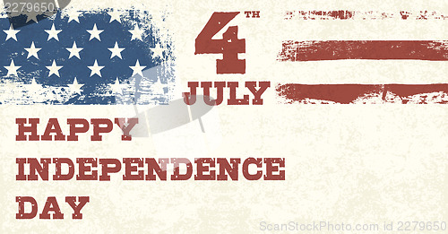 Image of Retro Style Independence Day Design Template. Vector, EPS10