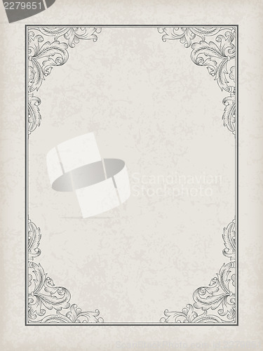 Image of Vintage frame template. Vector, EPS10