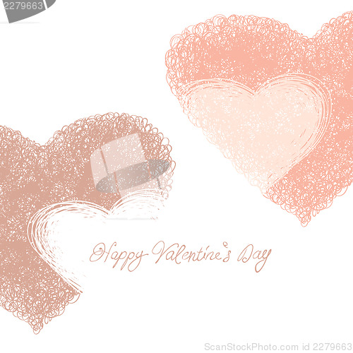 Image of Happy Valentines Day card, vector.