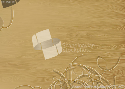 Image of Pine wood texture with shavings. Vector illustration, EPS 10