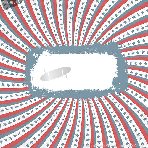 Image of Patriotic background with grunge label. Vector, EPS10