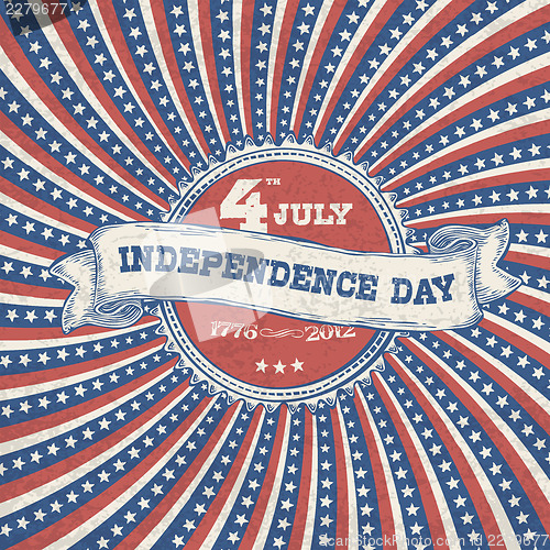Image of Independence day vintage poster design. Vector, EPS 10.