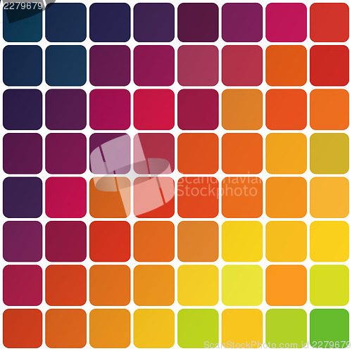 Image of Abstract colorful rounded squares background. Vector, EPS10