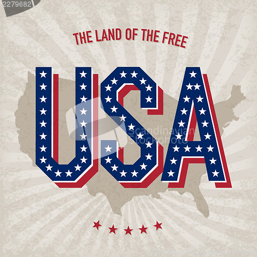 Image of USA abstract poster design, vector, EPS10