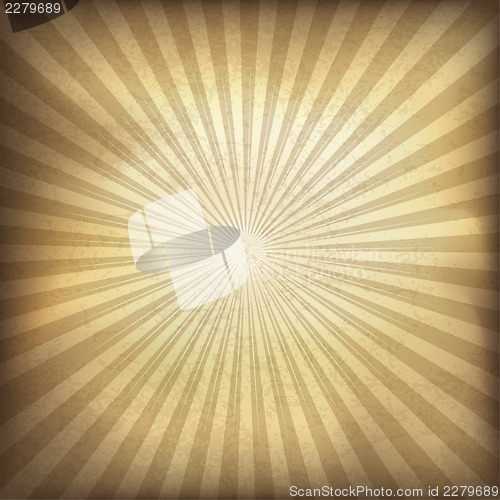 Image of Retro brown sunburst background. Vector illustration, EPS10.