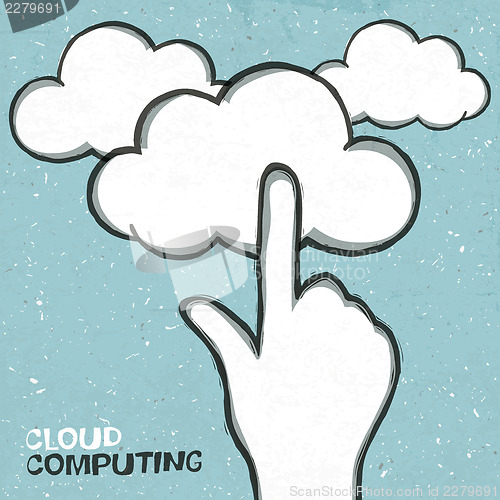 Image of Cloud computing concept illustration, EPS10