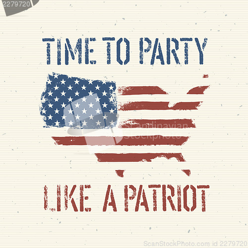 Image of American patriotic poster, vector, EPS10