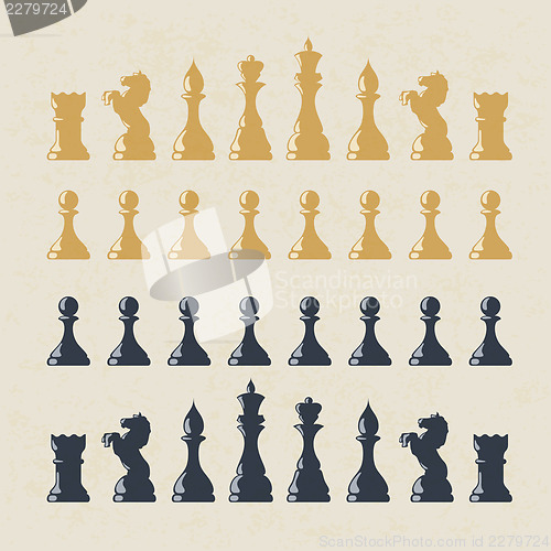 Image of Chess figures set. Vector, EPS10