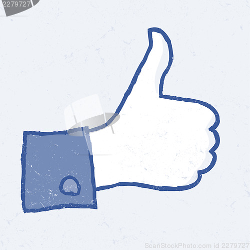 Image of Abstract thumb up icon. Grunge illustration, EPS10.