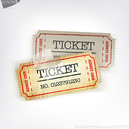 Image of Two tickets. Vector illustration, EPS10