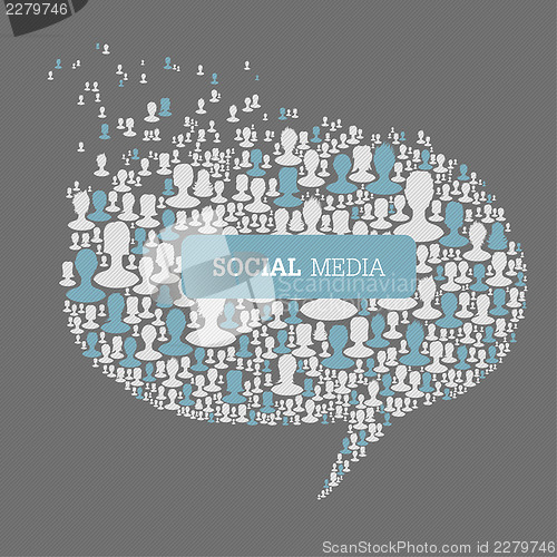 Image of Social Media Bubble Speech Concept. Vector, EPS10