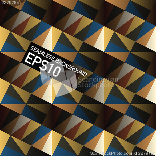 Image of Seamless geometrical triangles abstract background. Vector, EPS1