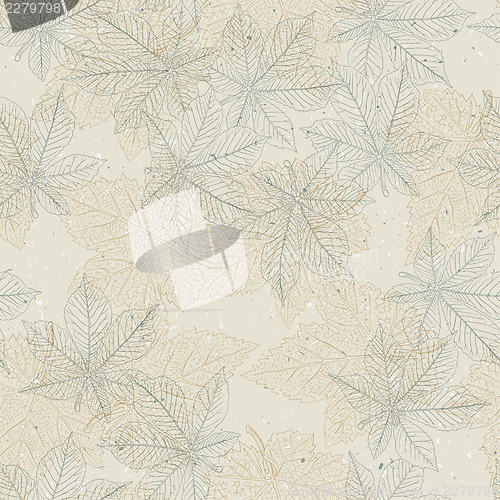 Image of Autumn seamless pattern. Vector, EPS10