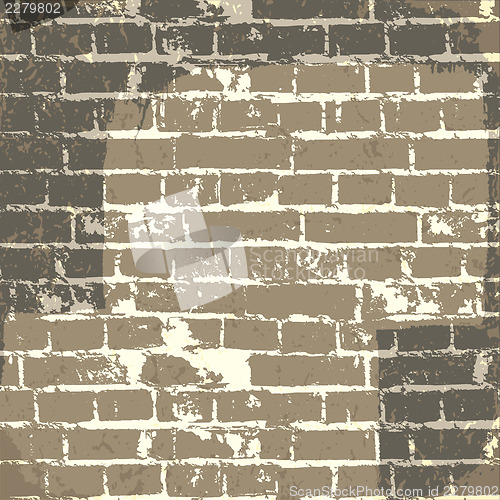 Image of Grunge brick wall background for your message. Vector, EPS10