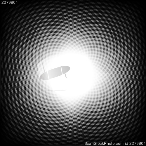 Image of Black and white optical illusion background, vector.