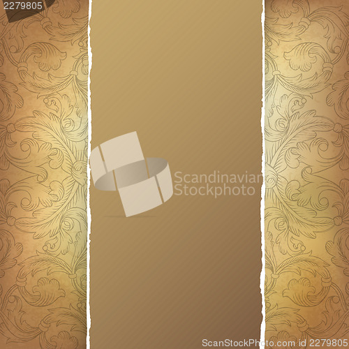 Image of Aged menu template. Vector illustration, EPS10