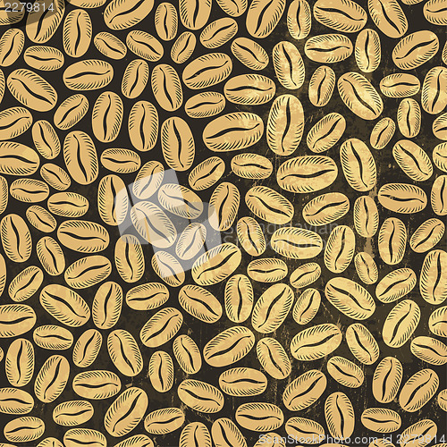 Image of Coffee seamless background. Vector