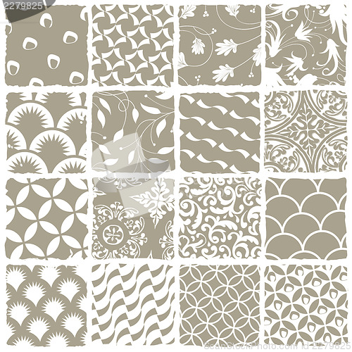 Image of Variety styles seamless patterns set. All patterns available in 