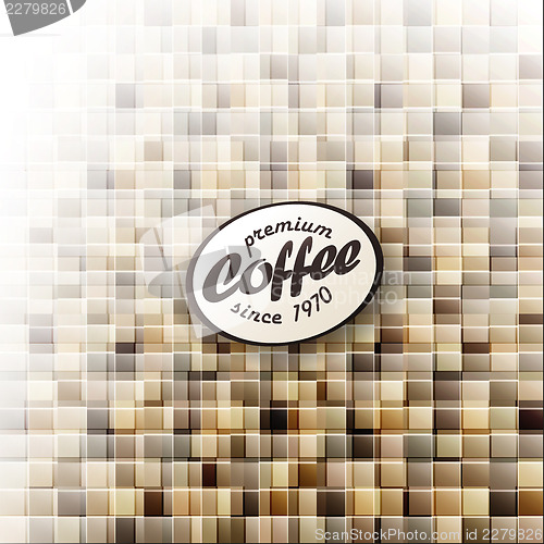 Image of Coffee themed abstract design template. Vector, EPS10