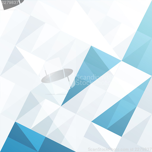 Image of Abstract geometrical background with blue triangles and space fo