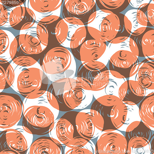 Image of Abstract retro seamless pattern (balls doodles). Vector, EPS10