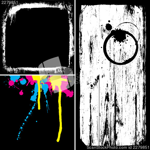 Image of Grunge overlays collection. All  vector elements separately in e