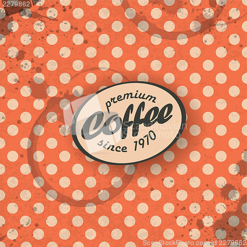 Image of Coffee themed retro background, vector. EPS10