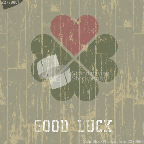 Image of Good luck. St. Patrick's Day concept. Vector, EPS10.