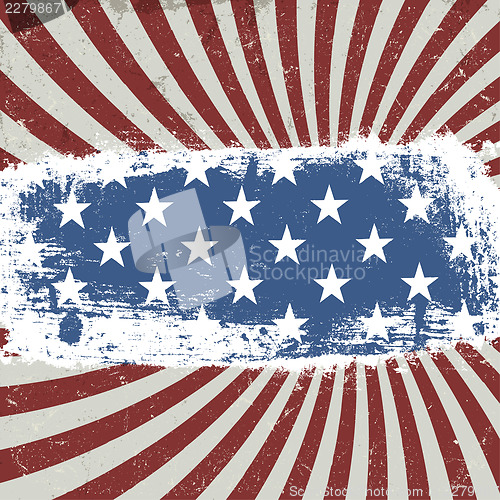 Image of American patriotic background. Vintage style. Vector, EPS10