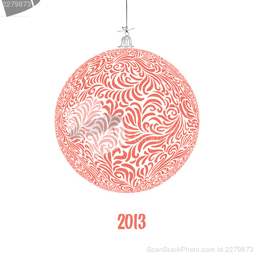 Image of Christmas ball illustration, vector.