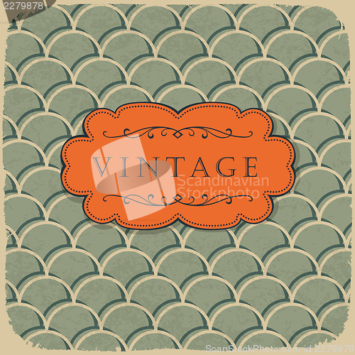 Image of Vintage style background with scale pattern.