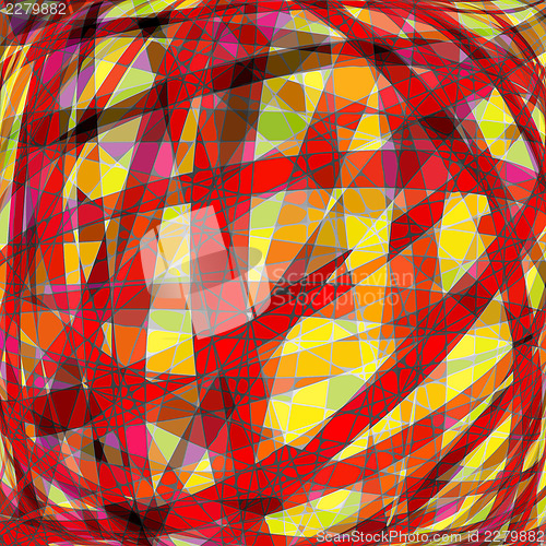 Image of Abstract color background, simulated stained-glass window techni