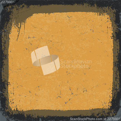 Image of Black-Yellow Grunge Frame. Vector, EPS10